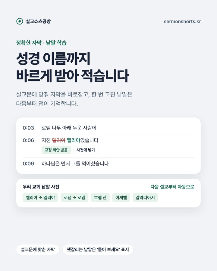자막 교정·낱말 학습